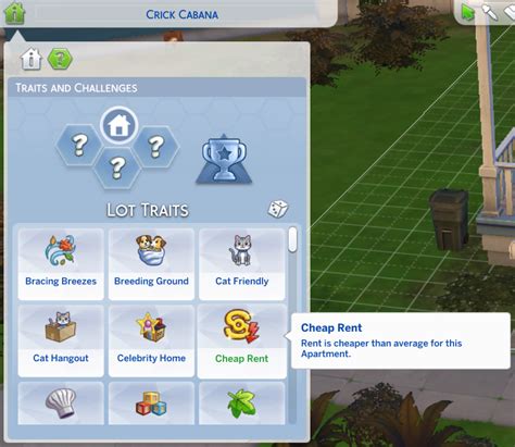 Unlocked Lot Traits The Sims 4 Catalog Sims 4 Traits Sims 4 Sims ...