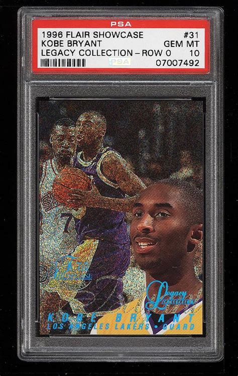 Kobe Bryant 1996 Flair Showcase 31 Row 0 Legacy Collection 150 Price