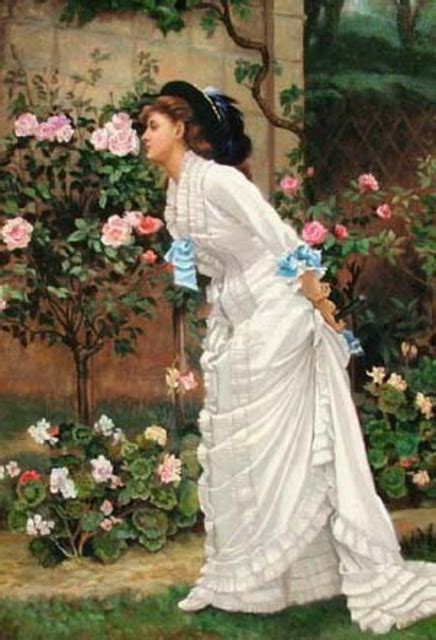 Lady In Garden Painting At Explore Collection Of