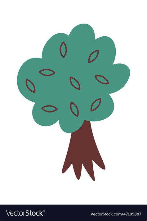 blooming tree plant royalty  vector image vectorstock