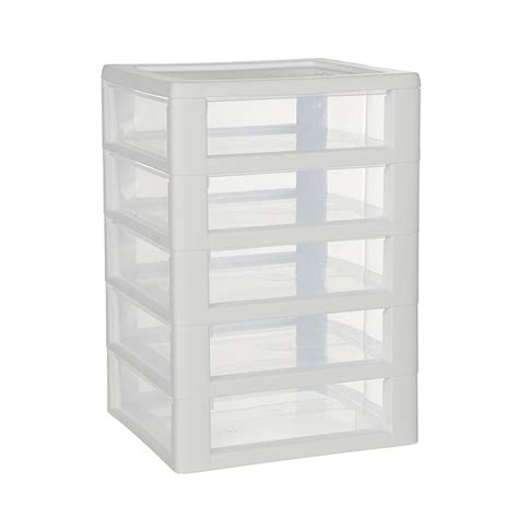 Sterilite Clearview Small 5 Drawer Unit Howards Storage World