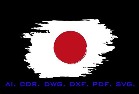 Japanese Flag Clipart, Flag Svg, Japan National Flag, Distressed ...