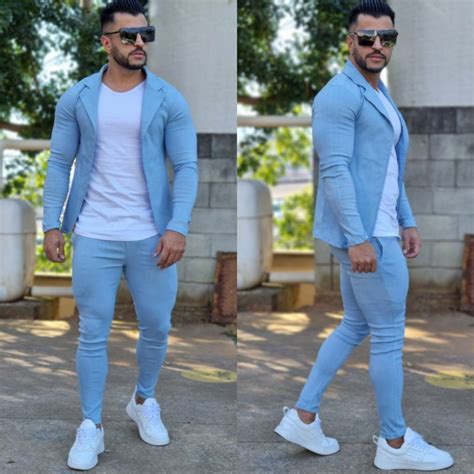 Descobrir Imagem Conjunto Blazer E Cal A Masculino Br