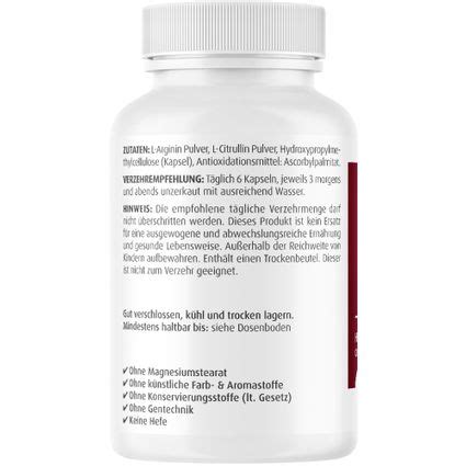 Zein Pharma L Arginin L Citrullin Mg St Shop Apotheke