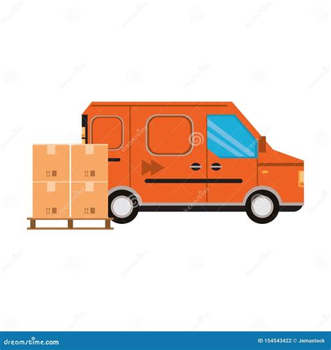 Shipping Logistic Delivery Cargo Cartoon Stock Vector Illustration Of