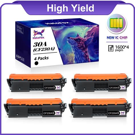 Cf230a 30a Toner Cartridge 4 Pack Compatible Toner Cartridge For Hp Cf230a 30a Laserjet M203dw