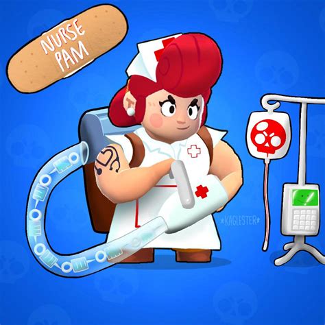 Brawl Stars Nurse Pam skin fanart! : r/Brawlstars