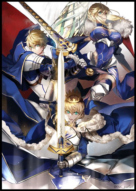 Artoria Saber Lancer Arthur Fate Fate Stay Night Anime Anime Fate