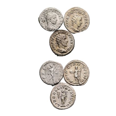 Imperio Romano Lot Of Ar Antoniniani Rome Rd Century Ad Incl