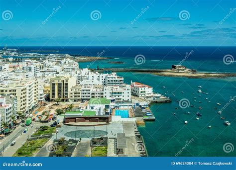 Cityscape Of Arrecife The Capital City Of Lanzarote Island Stock Photo