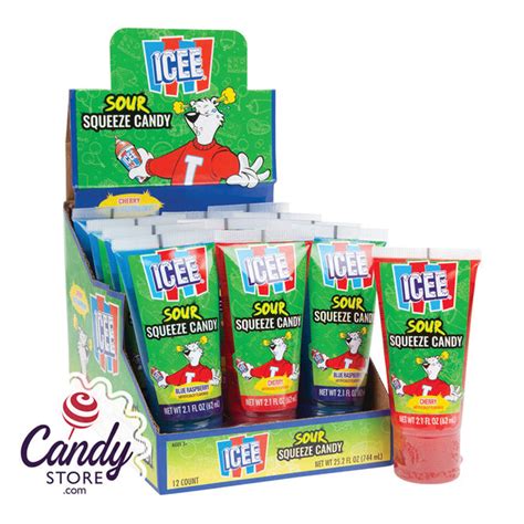 Icee Sour Squeeze Candy 12ct Tubes