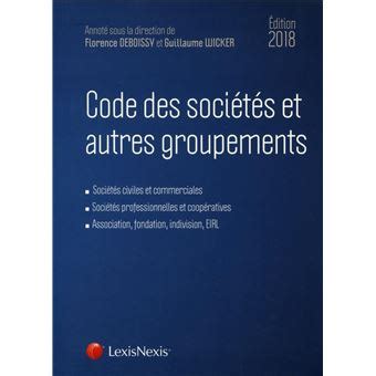 Code Des Societes Et Autres Groupements 2018 Societes Civiles Et