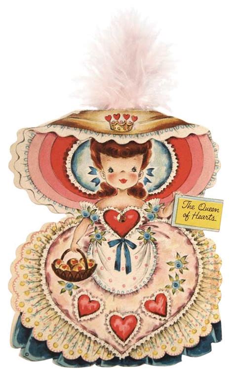 Vintage Queen Of Hearts Paper Doll Hallmark Card Vintage Fangirl