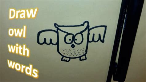 How To Draw Owl With Words Into A Cartoon Owl Wordtoons Youtu