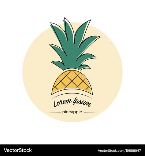 Pineapple fruit logo Royalty Free Vector Image