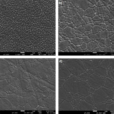 Sem Micrographs Of G Y Specimens Sintered At A C B C