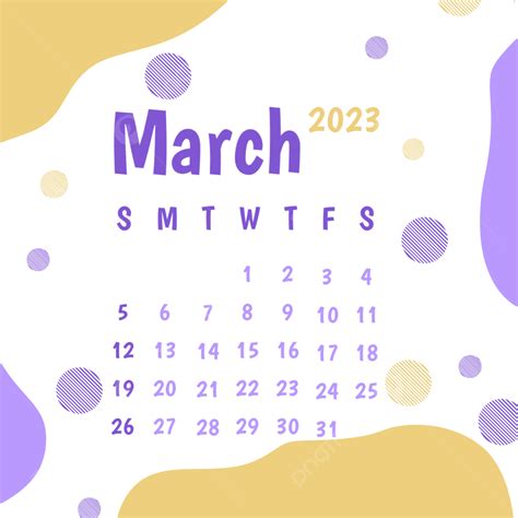 March Calendar 2023 PNG, Vector, PSD, and Clipart With Transparent ...