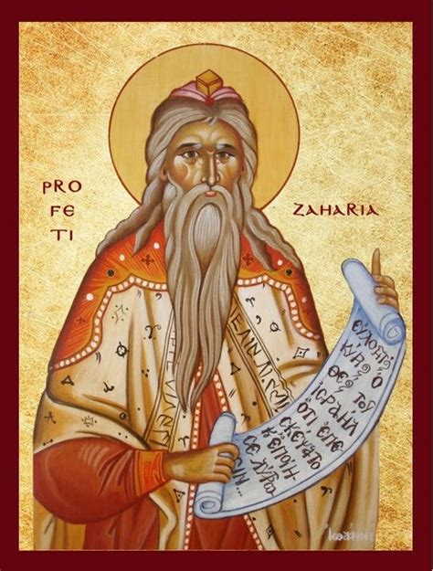 Prophet Zachariah Profeti Zaharia Orthodox Catholic Christian Byzantine