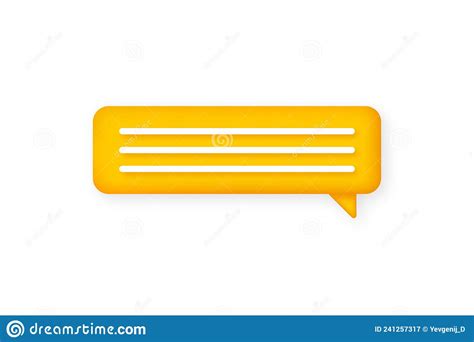 3d Speech Bubble Icon Yellow 3d Speech Bubble Dialog Cloud And Blank