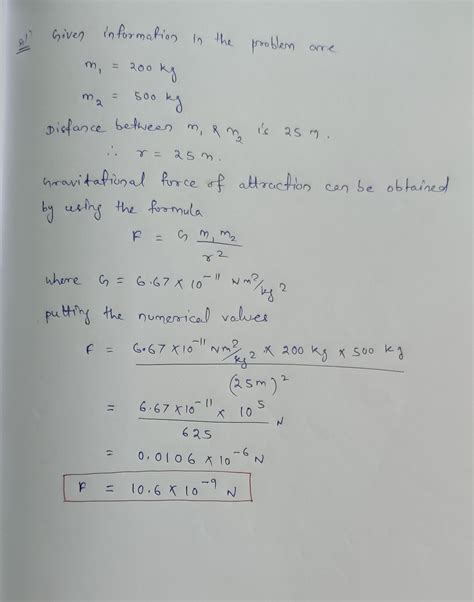 Solved Two Spherical Objects Have Masses Of 200 Kg And 500 Kg Their