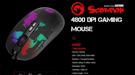 Marvo Scorpion M Usb Rgb Led Black Programmable Gaming Mouse Review