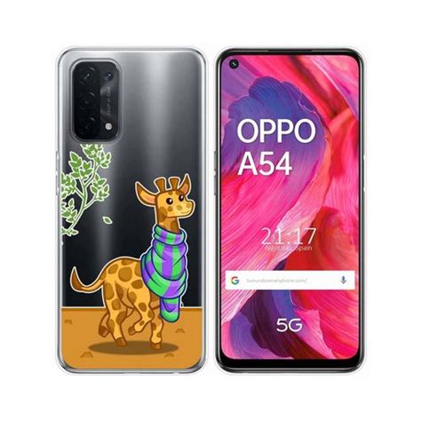 Funda Gel Transparente Oppo A54 5g A74 5g Diseño Jirafa con Ofertas