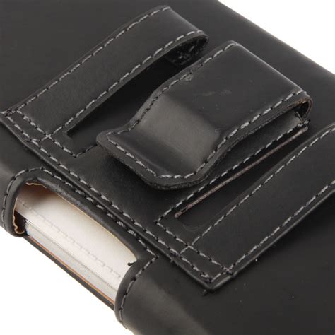 Executive Medium Horizontal Leather Pouch Belt Clip Phone Case