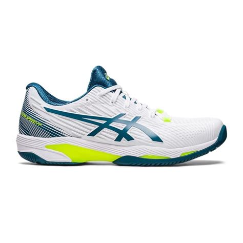 Asics รองเท้าเทนนิสผู้ชาย Solution Speed Ff 2 Whiterestful Teal 1041a182 102 Th