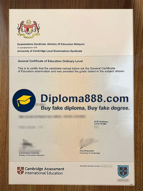 Order Cambridge Gce Ordinary Level Certificate In Malaysia