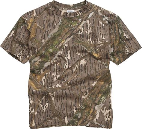 100 Cotton Military Style T Shirt Mossy Oaktree Bark Camouflage Uk Clothing