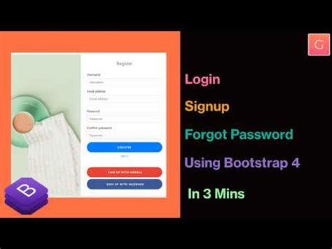 Create Responsive Login Sign Up And Forgot Password Form Using