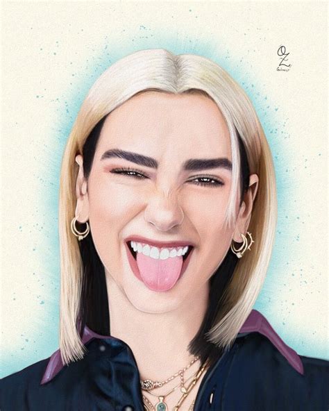 Dua Lipa Portrait Art By Oz Galeano Tbt Behance