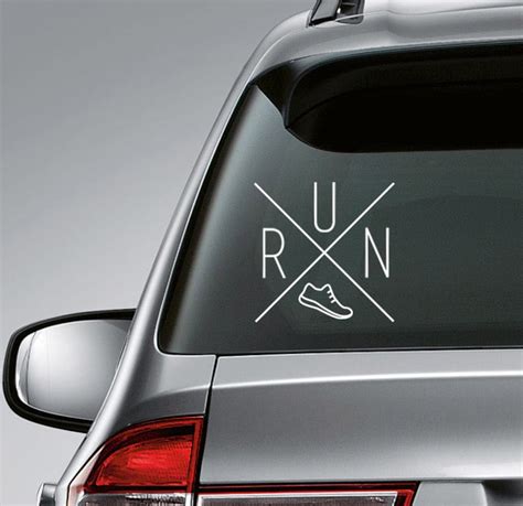 Run Run Decal Running Sticker Running Decal Runner Etsy