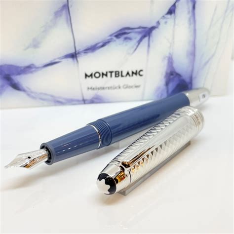 Montblanc Meisterstück Glacier Doué Fountain Pen Blue 129403 lupon