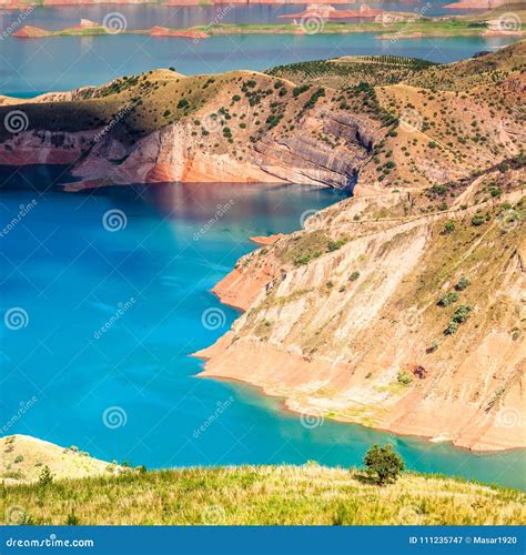 Nice View of Nurek Reservoir in Tajikistan Stock Image - Image of pass ...