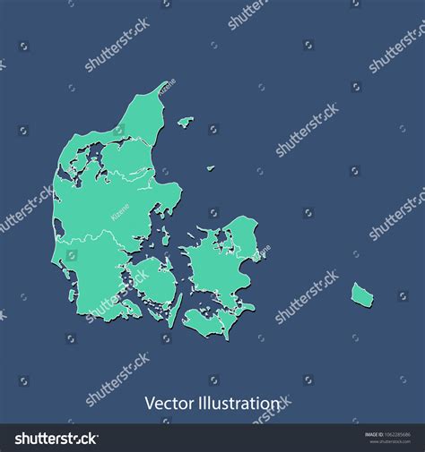 Denmark Map High Detailed Color Map Of Denmark Royalty Free Stock