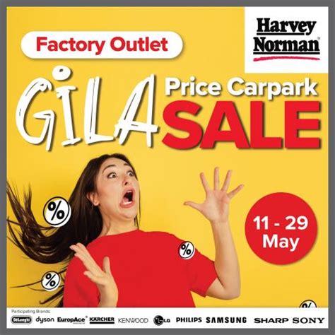 Harvey Norman Factory Outlet Gila Price Carpark Sale May