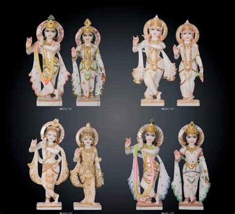 Jaipur White Marble Radha Krishna Statue, Home at Rs 51000 in Jaipur ...