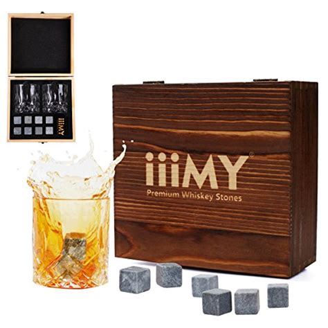 Whiskey Stones and Glasses Gift Set, Whiskey Rocks Chilling Stones in ...