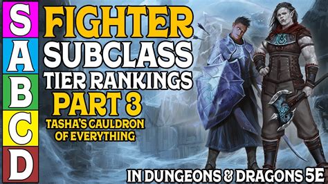 Fighter Subclass Tier Rankings Part 3 In Dungeons And Dragons 5e Youtube