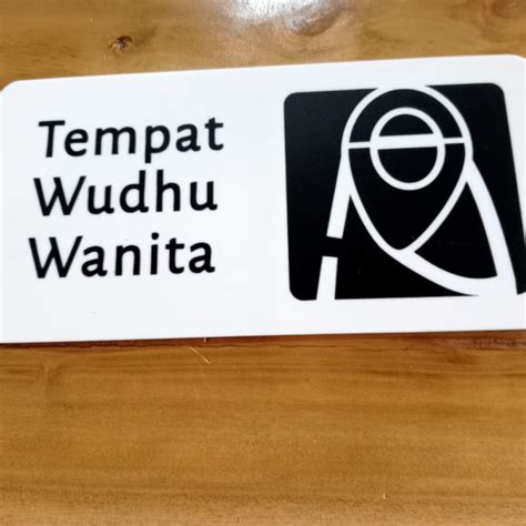 Jual Papan Petunjuk Tempat Wudhu Wanita Akrilik Kab Bandung Barat