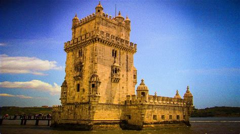 Belém Tower Torre De Belem Lisbon Portugal Free Hd Stock Footage