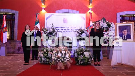 Rinden Homenaje Luctuoso al exgobernador Tulio Hernández Gómez