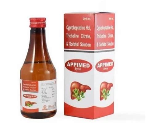 Cyproheptadine Hydrochloride Syrup Ip Packaging Type Bottle