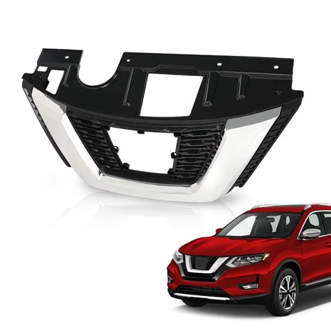 PIT66 Front Upper Bumper Grille Assembly Fit For Nissan Rogue 2017 2019