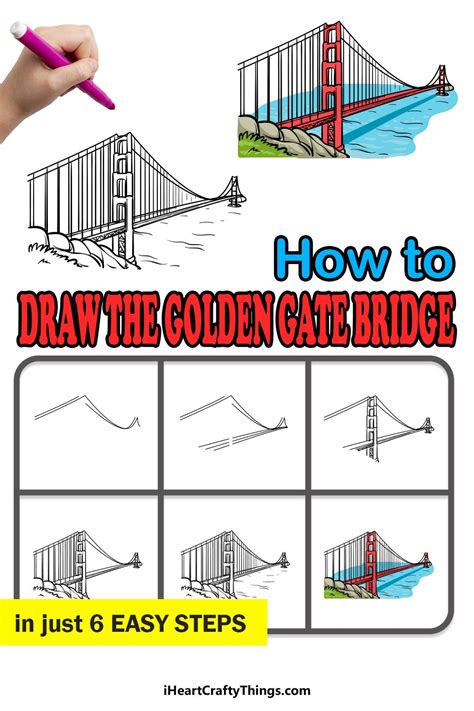 How To Draw The Golden Gate Bridge A Step By Step Guide Easy