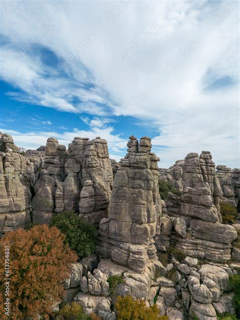 Vista A Rea De Las Formaciones Rocosas Del Paraje Natural Del Torcal De