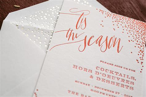 Custom holiday cocktail party invitations