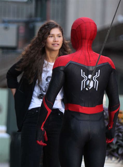 Zendaya and Tom Holland – Filming ‘Spider-Man: Far From Home’ in NY ...