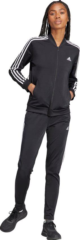 Adidas Sportswear Essentials 3 Stripes Trainingspak Dames Zwart S Bol